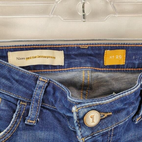 Pilcro and the letterpress Y2K Jeans Size 29 Low Rise Skinny Retro Basic Denim - Picture 4 of 10